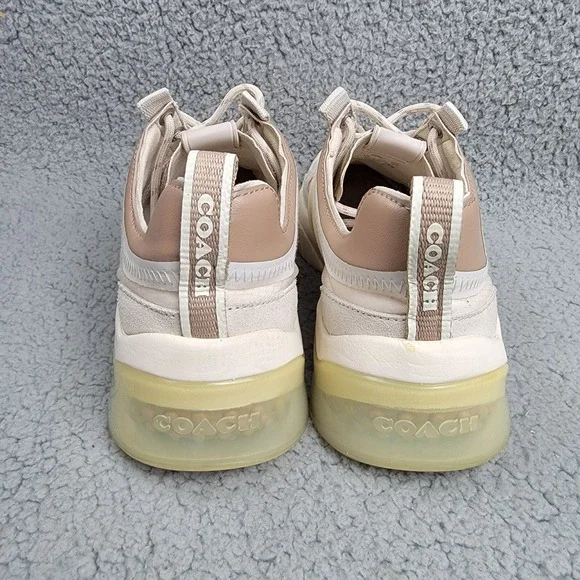 Coach Citysole Sue Runner Sneakers Womens 9B Beige Suede Athletic Low Top - Picture 6 of 11